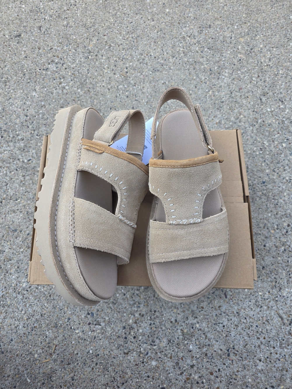 UGG Suede Comfort Sling Back Sandals Women Size 7.5